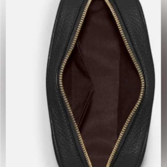 Coach Jamie Wristlet/clutch In Gold/Black Refined pebble leather NWOT - Picture 10 of 14